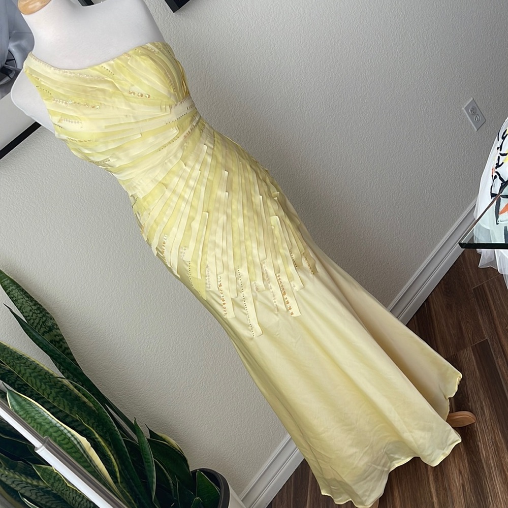 Beautiful yellow dress gown